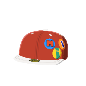 Cap with badges