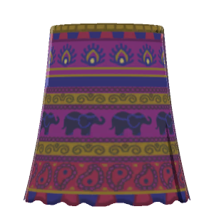 Elephant-print maxi skirt