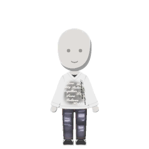 Lettered-tee outfit