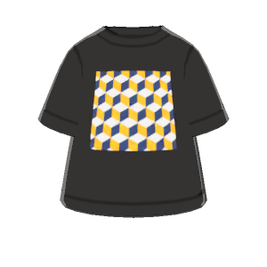 Geometric-print tee